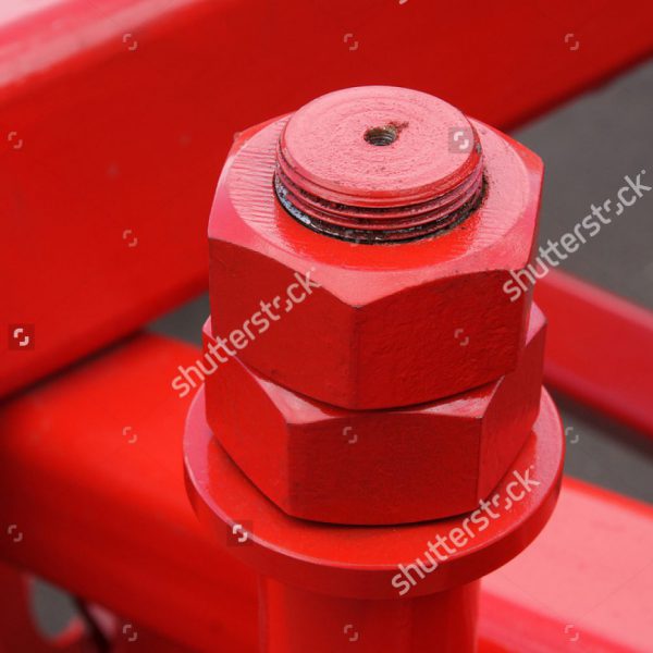stock-photo-connection-of-the-painted-metallic-parts-into-a-single-structure-with-bolt-and-nuts-434719435